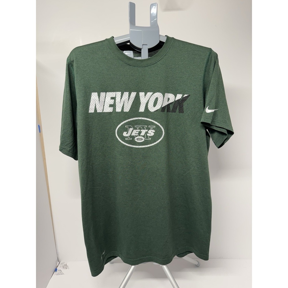 Nike Dri-FIT New York Jets Mens Large Green Short Sleeve NFL Training T-Shirt